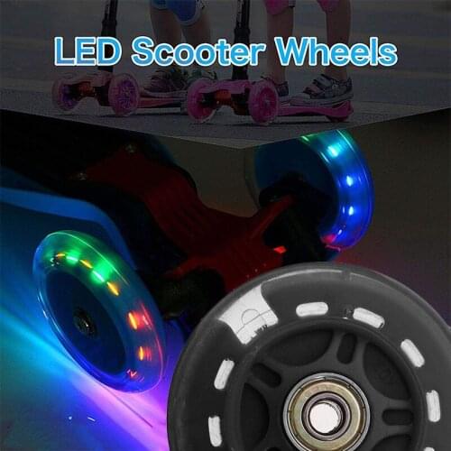 Led Flash Wheel 80Mm Scooter Flashing Lights Back Rear Flash Wheel Shock Absorption Wear Resistant Toy Scooter Accessories