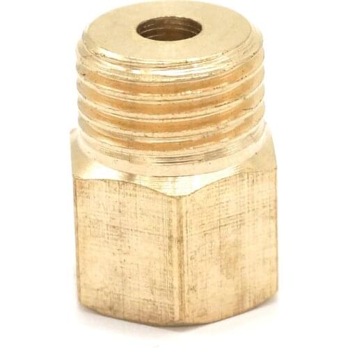 Brass Reducer Hex Head M10x1mm Female to 1/4" BSP Male Thread Reducing Bush adapter Fitting for Pressure gauge