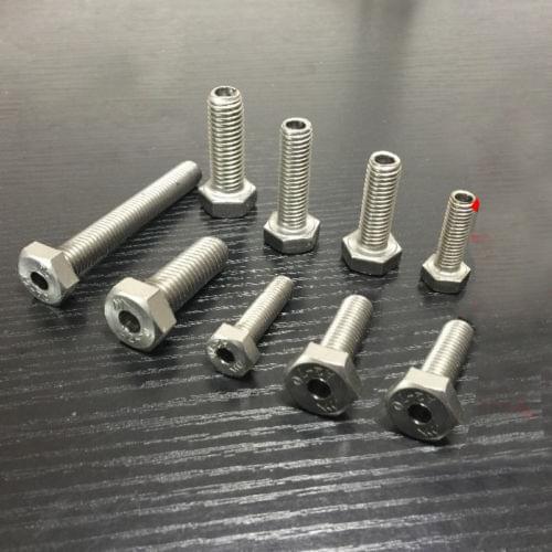 M12 M14 M16 M20 Stainless Steel Hollow Screw Hex Head Screws Threading Cable Bolts