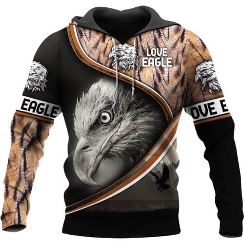 Beautiful Eagle 3D All Over Printed Fashion Hoodies Mens Sweatshirt Unisex Casual Zipper Hoodies DY119