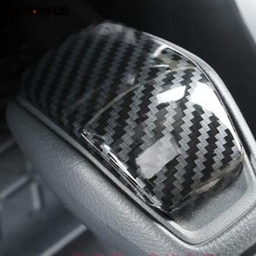 For Toyota Highlander Hybrid 2021 2022 Carbon Fiber Gear Shift Head Cover Trim Decoration Sticker Inner Accessories Car Styling