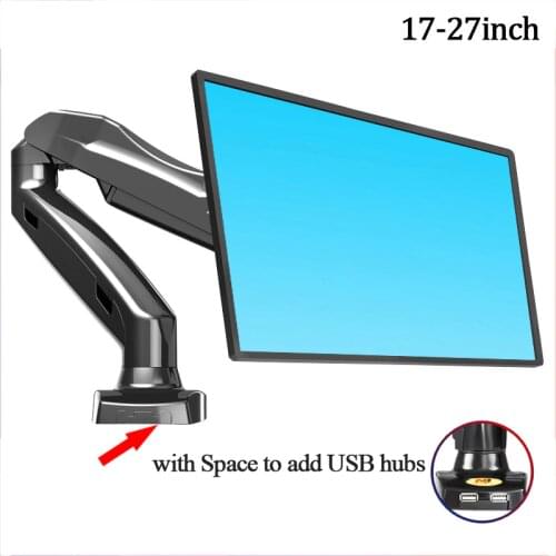 NB F80 Desktop Monitor Stand Desk Mount Full Motion Swivel Monitor Arm Gas Spring for 17''-27'' Monitor Holder Loading 2-6.5kg