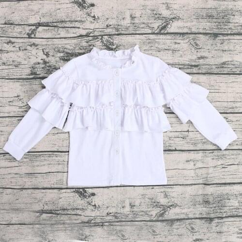 Kaiya Angel New Arrival Children Girls Cotton Coat Princess Perty Ruffle Jacket Long Sleeve Spring Fall Clothes Girls Outerwear