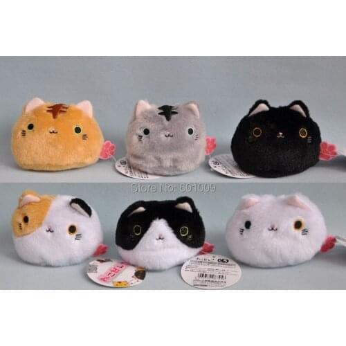 5/Lot 6pcs/set Neko Atsume Cat Backyard Cat 3.5" Meow Collection Dango Mochi Plush Doll