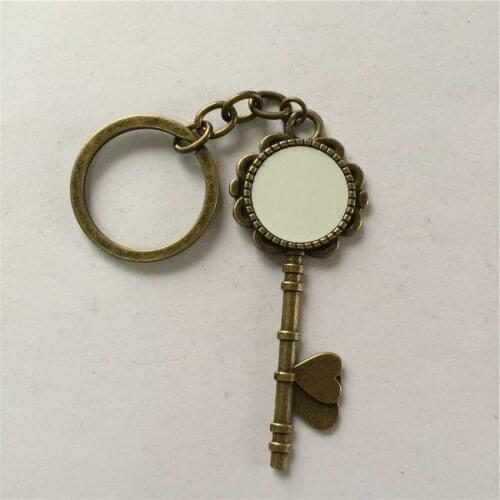 Retro key chains for sublimation vintage women key ring jewelry for gifts thermal transfer printing customized blank supplies