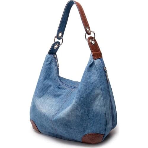 New Fashion Large Luxury Handbags Women Bag Designer Ladies Hand bags Big Purses Jeans BagTote Denim Shoulder Crossbody sac