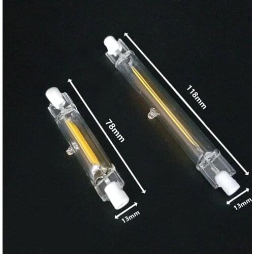 R7S LED Bulb COB Glass Tube 78MM 10W 118MM 25W Replace Halogen Lamp 50W 90W J78 J118 Lamparda Diode Spot Light AC 220V 230V 240V