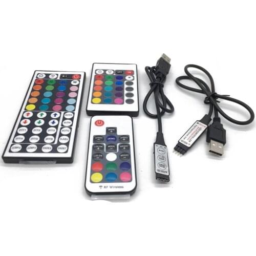 Led Strip 5 12 24 V Volt RGB USB IR RF Remote Controller 5V 12V 24V USB LED Strip light 3 17 24 Key Remote Wireless Controller