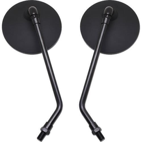 Universal Motorcycle Rearview Mirror Black Chrome Round Scooter Side Mirrors For Yamaha SXR700 SXR900 Royal Enfield BJ500