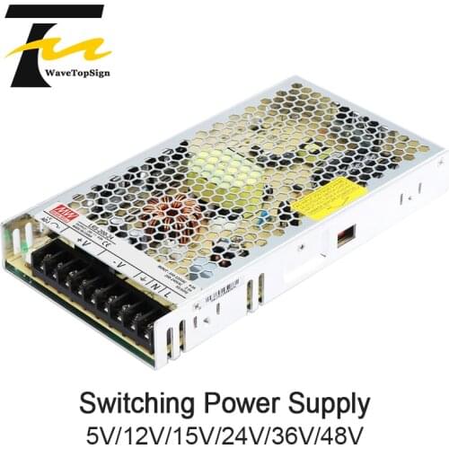 WaveTopSign Meanwell LRS-200 200w Switching Power Supply Output DC12V 24V 36V 48V 200W Original MW Taiwan Brand LRS-200-24