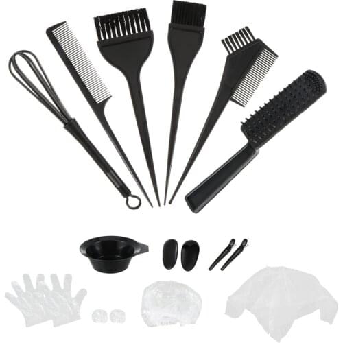 1 Set Professional Hair Coloring Dyeing Kit Brushes Bowls Combs Ears Covers