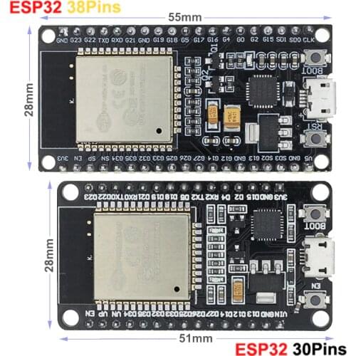 10PCS ESP32 Development Board WiFi+Bluetooth Ultra-Low Power Consumption Dual Core ESP-32 ESP-32S ESP 32 Similar ESP8266
