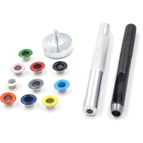 1000 sets 5mm Eyelets+Install tools .10 colors Paint color Metal rivets. Corns. Metal hole. multicolor Metal eyeletsDIY material