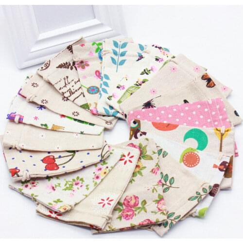 10pcs 10x14cm Cotton Favor Gift Bag for Wedding / christmas Party Rustic gift burlap bags Drawstring Shower Supply