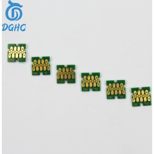 6 color/lot 600ml Ink Cartridge One Time Chip For Epson SC-F2000 SC-2100 Printer T7251 T7252 T7253 T7254 T725A T725A