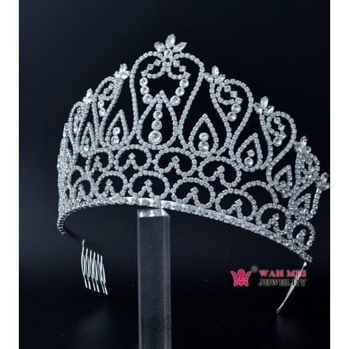 Australian Rhinestone Crystal Tiaras Pageant Crowns Hairwear Fashion Jewelry Hair Accessories For Beauty Women Bridal Wedding