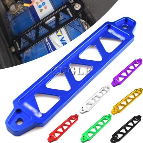 Car Battery Fixing Bracket Battery Battery Rack Aluminum Alloy Car Battery Fasten Bracket Holder Battery Brace Fits 19cm