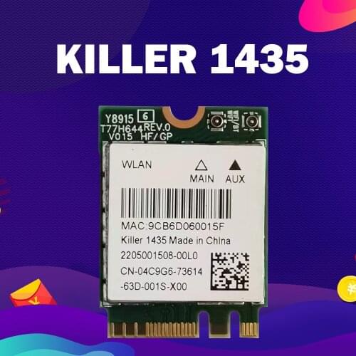 Wireless Adapter Card Killer 1435 Dand Band 867Mbps WiFi Network Card Atheros QCNFA344A 802.11ac Bluetooth 4.1