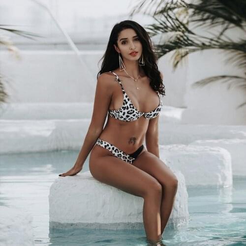 Bikini bottoms sexy brazilian swimwear low waist swimming suit women leopard bikini beachwear bathing suit ladies swimsuit 2020