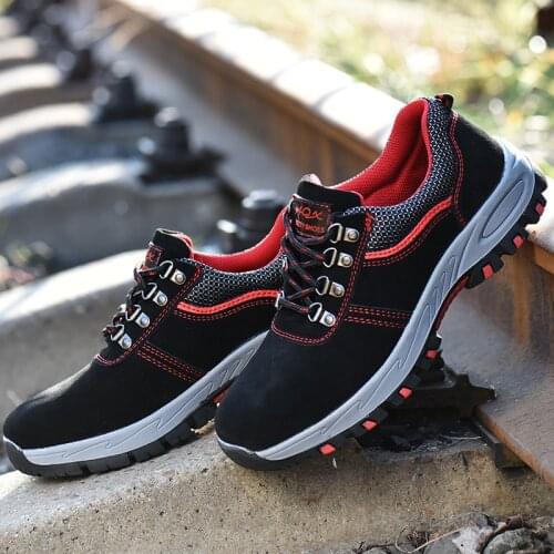 Steel Toe Cap Shoes Men Work Shoes Breathable Work Safety Shoes for Man Steel Puncture Proof Construction Safety Shoes