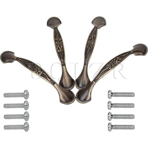 BQLZR 4pcs Antique Style Zinc Alloy Bronze Drawer Handle/ Knob 96mm Furniture Bar Pull
