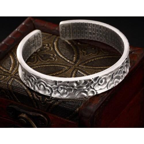 Miuoxion Retro Clouds Buddhist Scriptures Bracelet Personality Fashion Jewelry For Women Feature Namour Charm Gift All Seasons