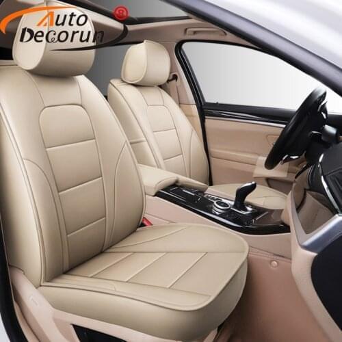 AutoDecorun Cowhide Leather Car Seat Covers for Mercedes-Benz GLC200 Coupe GLC 300 220d 250d Seat Cover Car Cushions Accessories