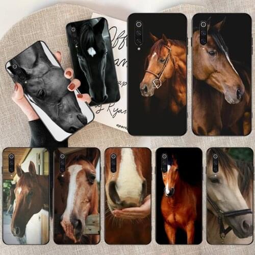 YJZFDYRM Horse Face Customer Phone Case for Xiaomi Mi 10 Pro lite Mi9 9SE Pocophone F1 Mi 9T Pro Note 10 lite