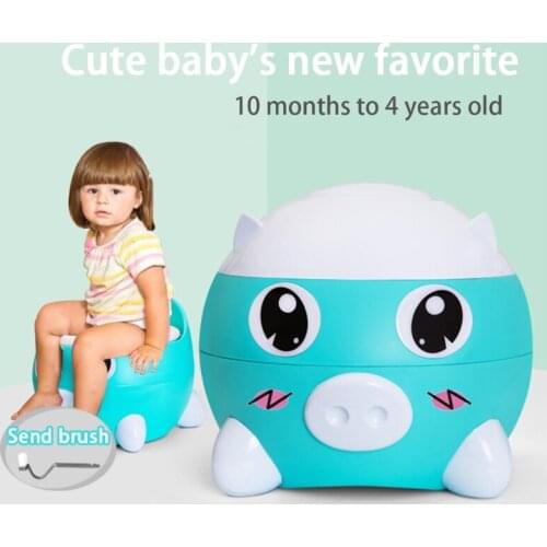 Baby Potty Training Toilet Cute Cartoon Pig Seat Pot Portable Comfortable Backrest Children Bedpan