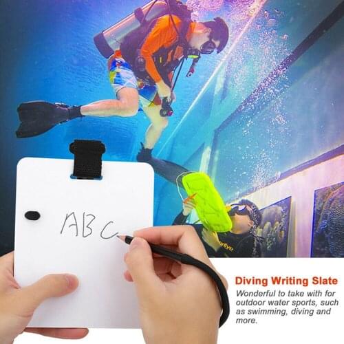 Underwater Dive Writing Slates Tablet Board with Swivel Clip - Water Sports Diving Swimming Equipments