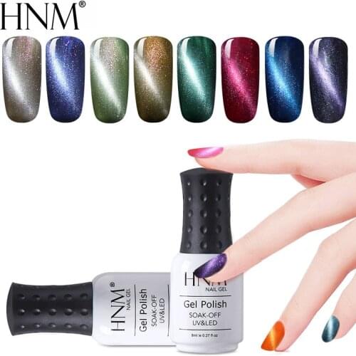 HNM 8ml UV Cats Eye Gel Nail Polish Magnet Gel Polish Gel Lak Long Last Vernis Semi Permanent Gel Varnish Gelpolish Lacquer