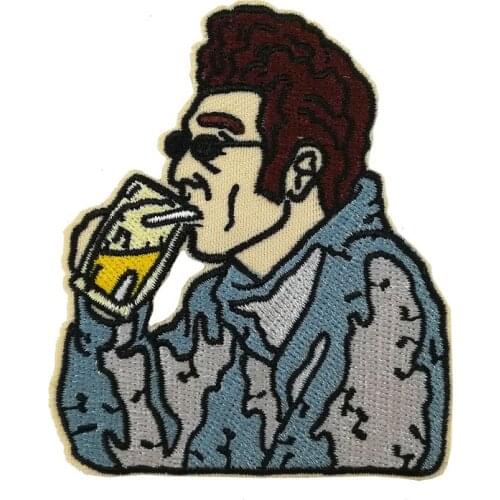Kramer 'Heres To Feeling Good All The Time' Embroidered NEW IRON ON and SEW ON Patches for clothing accessories The office