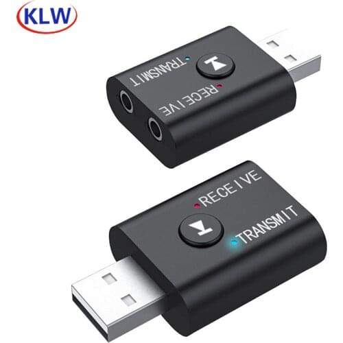 Mini Bluetooth V5.0+EDR Audio Receiver Transmitter Mini Stereo Bluetooth AUX USB 3.5mm Jack For TV PC Car Kit Wireless Adapter