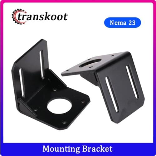 4pcs Black Mounting Bracket for 57mm Nema 23 Stepper Motor Mounting Bracket with Screw m4x10 Washer and Nut