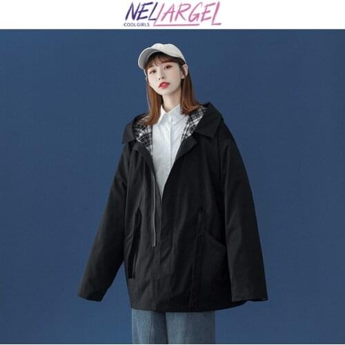NELLARGEL Women Solid Designer Harajuku Jackets 2021 Female Vintage Streetwear Kawaii Jackets Girl Japanese Y2k Fashion Jackets