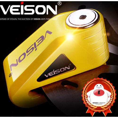 VEISON New Security Protect Anti Motorcycle Thief Electric Motobike Bike Motocross Scooter Wheel Brake Disc Lock Zinc Alloy Lock