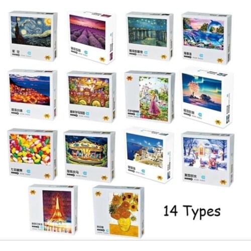 100 Pieces Thicker Paper Jigsaw Puzzles for Children Old Master Landscape Puzzle Toys Parent-child Interactive Games Kids
