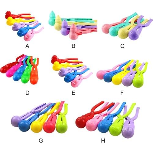 Plastic Snowball Maker Clip Cartoon Lovely Duck Shaped Snowball Maker Clip Children Fun Outdoor Winter Snow Sand Mold Tool