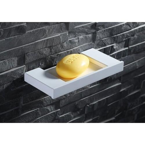 Luxury white 304 Stainless steel bathroom soap holder soap basket dish box Bathroom accessories hardware