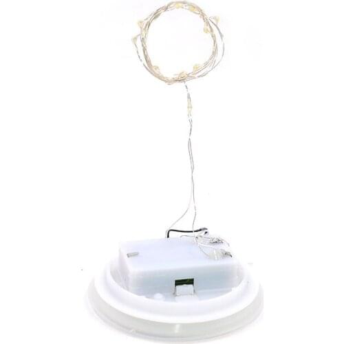 Christmas light string 90mm round lamp holder waterproof battery box round battery holder handmade DIY light accessories