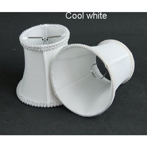 Modern Fashion Cool White Color Chandelier Fabric Lampshades, Mini Modern Wall Lamp Shades, Clip On