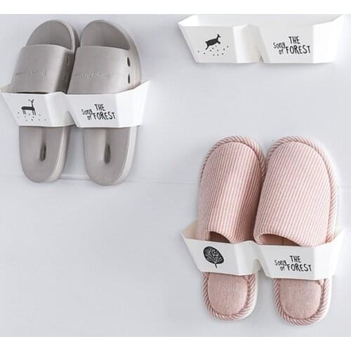 1PC New Convenient Shoes Elk Storage Shoes Rack 3D Wall-mounted Adhesive Shoes Rack Wall Hanging Shoes Organizer Hanger