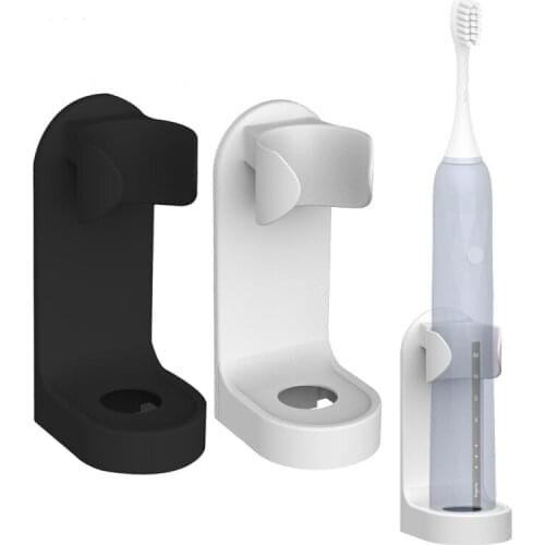 1Pc Electric Toothbrush Wall-Mounted Holder Creative Traceless Stand Rack Toothbrush Organizer Space Saving Bathroom Assor
