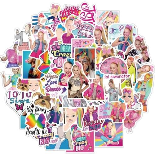 10/30/50pcs Singer JOJO SIWA Girl Stickers Graffiti DIY Phone Luggage Guitar Fridge Laptop Sticker Waterproof Decals Kids Toy