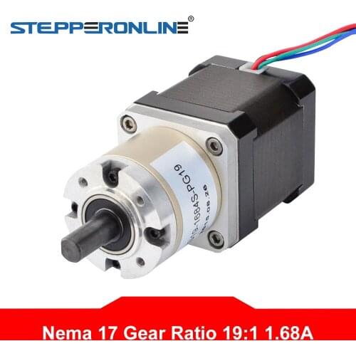 19:1 Planetary Gearbox High Torque Nema 17 Stepper Motor 1.68A DIY CNC Router Robot 3D Printer