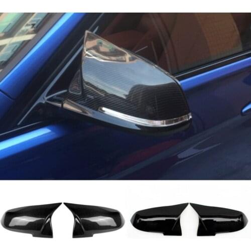 2 pieces Rearview Mirror Cover Cap Carbon Black for BMW Series 1 2 3 4 X M 220i 328i 420i F20 F21 F22 F23 F30 F32 F33 F36 X1