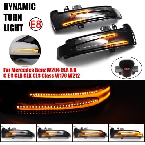 2x Side Mirror Indicator Dynamic Blinker LED Turn Signal Light For Benz W176 W246 W212 W204 CLA C117 GLA GLK W221 CLS W218
