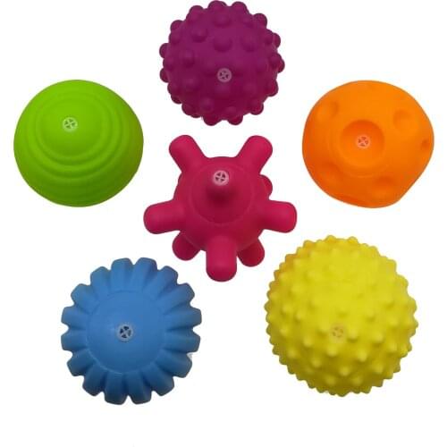 4-6pcs Textured Multi Ball Set Develop babys Tactile Senses Toy Baby Touch Hand Ball Toys Baby Training Ball Massage Soft Ball