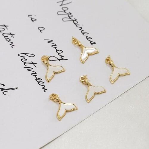 4pcs Trendy Gold-clad mermaid tail accessories diy Pendant Necklaces For Women material clavicle chain exquisite Earrings