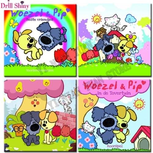 5D Diamond Painting Cross Stitch kits Cartoon animal Full Mosaic Decorative Diy Diamond Embroidery Kids Gifts 3D Wall stickers